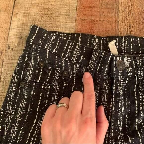 Rag & Bone jean women’s legging black with white abstract stripes 24 - Picture 3 of 16